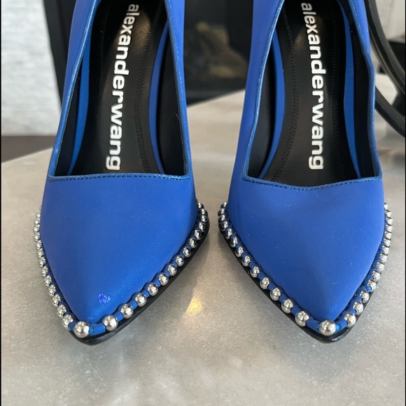 Authentic Alexander Wang Rie Reflective Studded Stiletto Pumps Size 8 - Picture 9 of 13